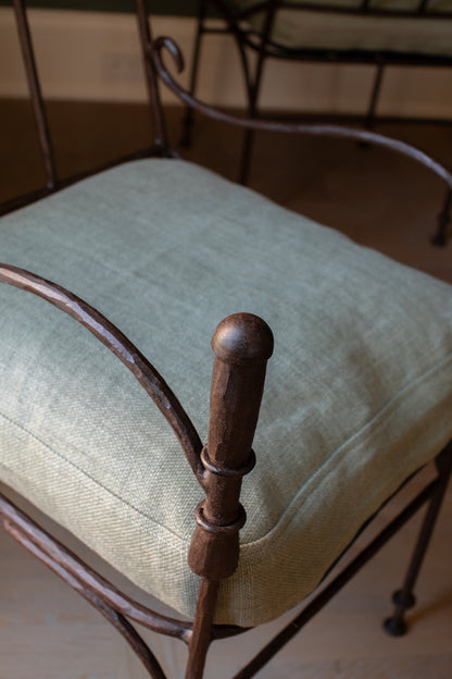 Wrought Iron Armchair in the Manner of Giacometti