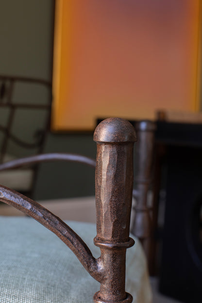 Wrought Iron Armchair in the Manner of Giacometti