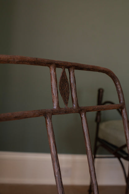 Wrought Iron Armchair in the Manner of Giacometti