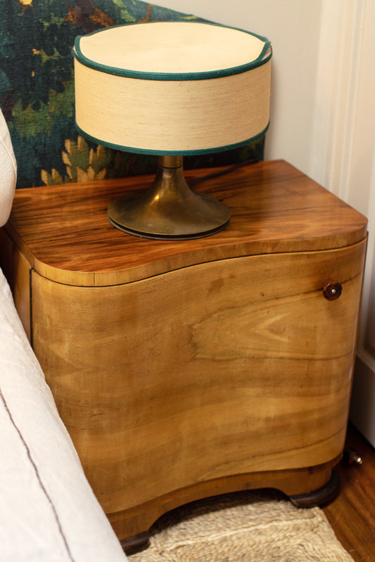 Set of Wooden Wave Bedside Tables by Jindřich Halabala