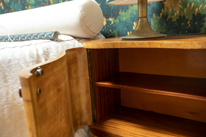 Set of Wooden Wave Bedside Tables by Jindřich Halabala