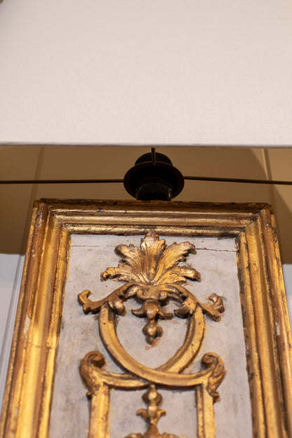 Gilded Gold and White Wood Wall Sconces