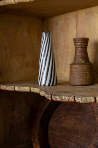 Tall Cylindrical Brown Vase