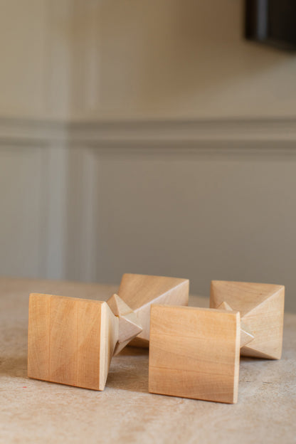 Maple Hourglass Stud Candlestick Set