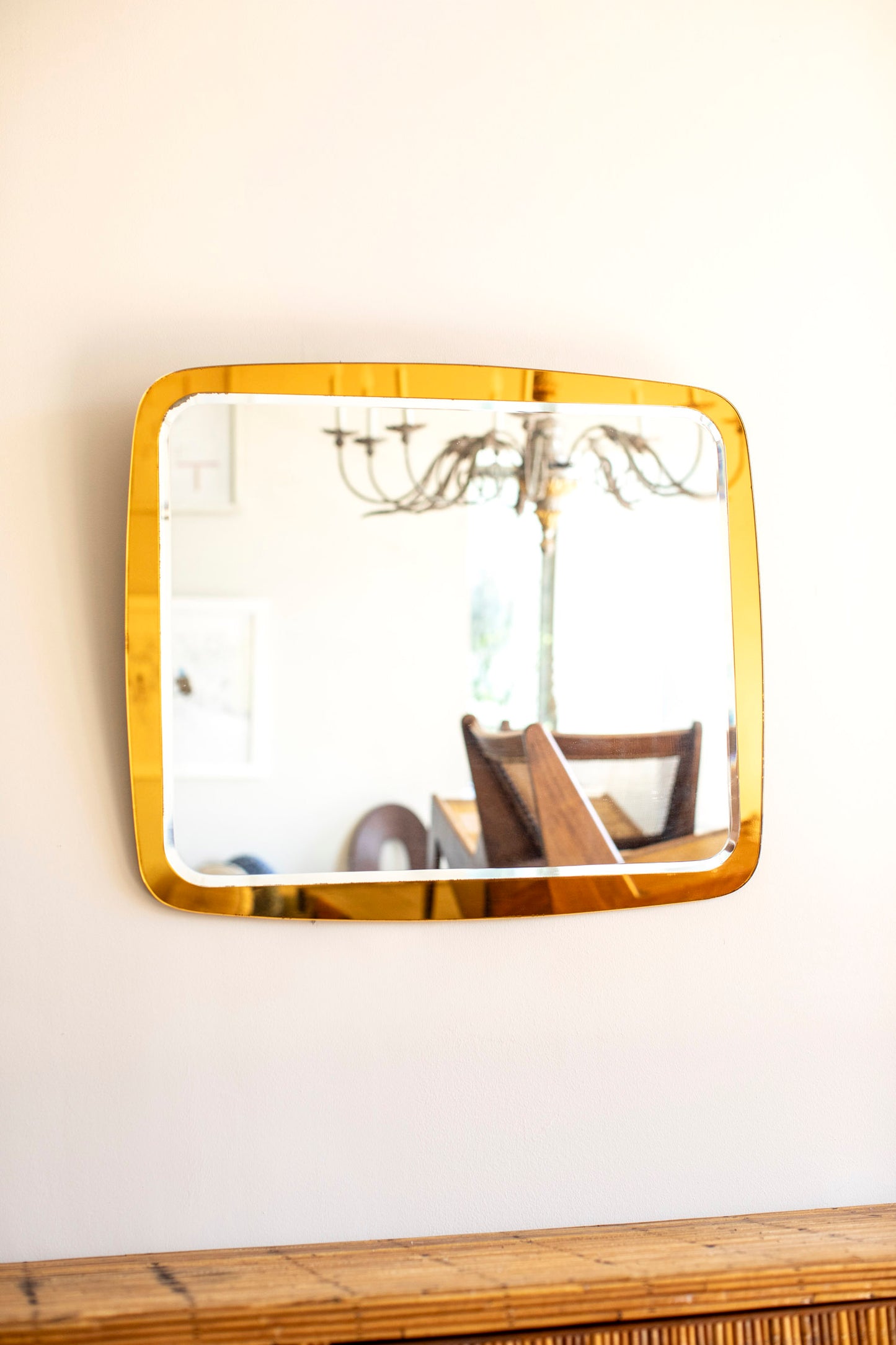 Mid Century Modern Orange Mirror