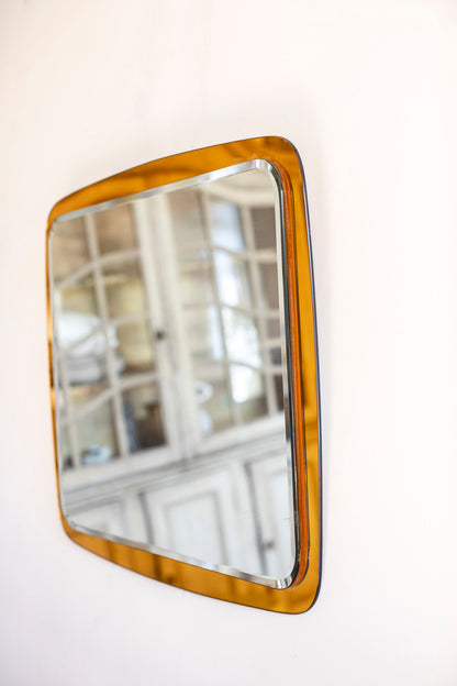 Mid Century Modern Orange Mirror