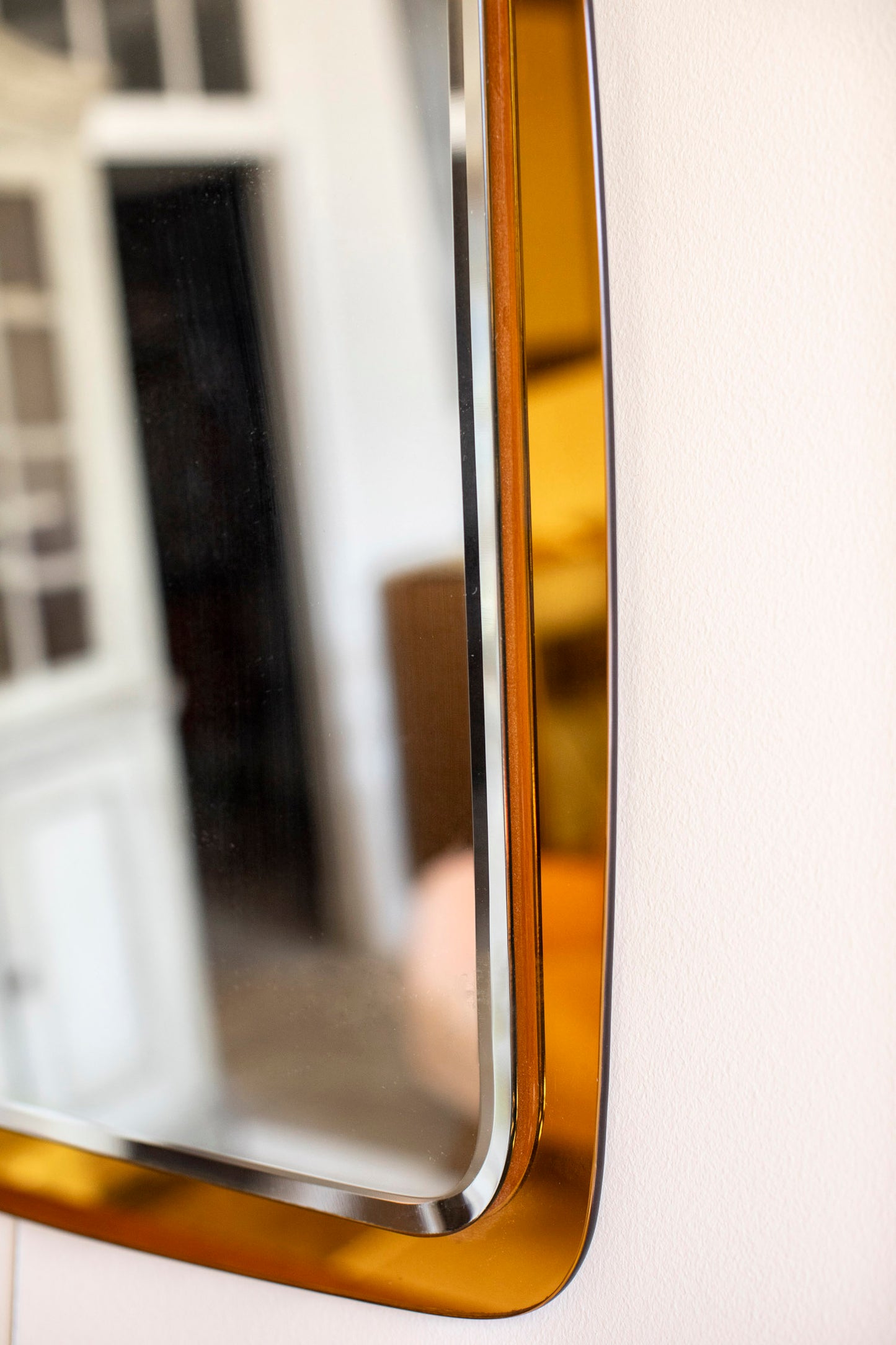 Mid Century Modern Orange Mirror
