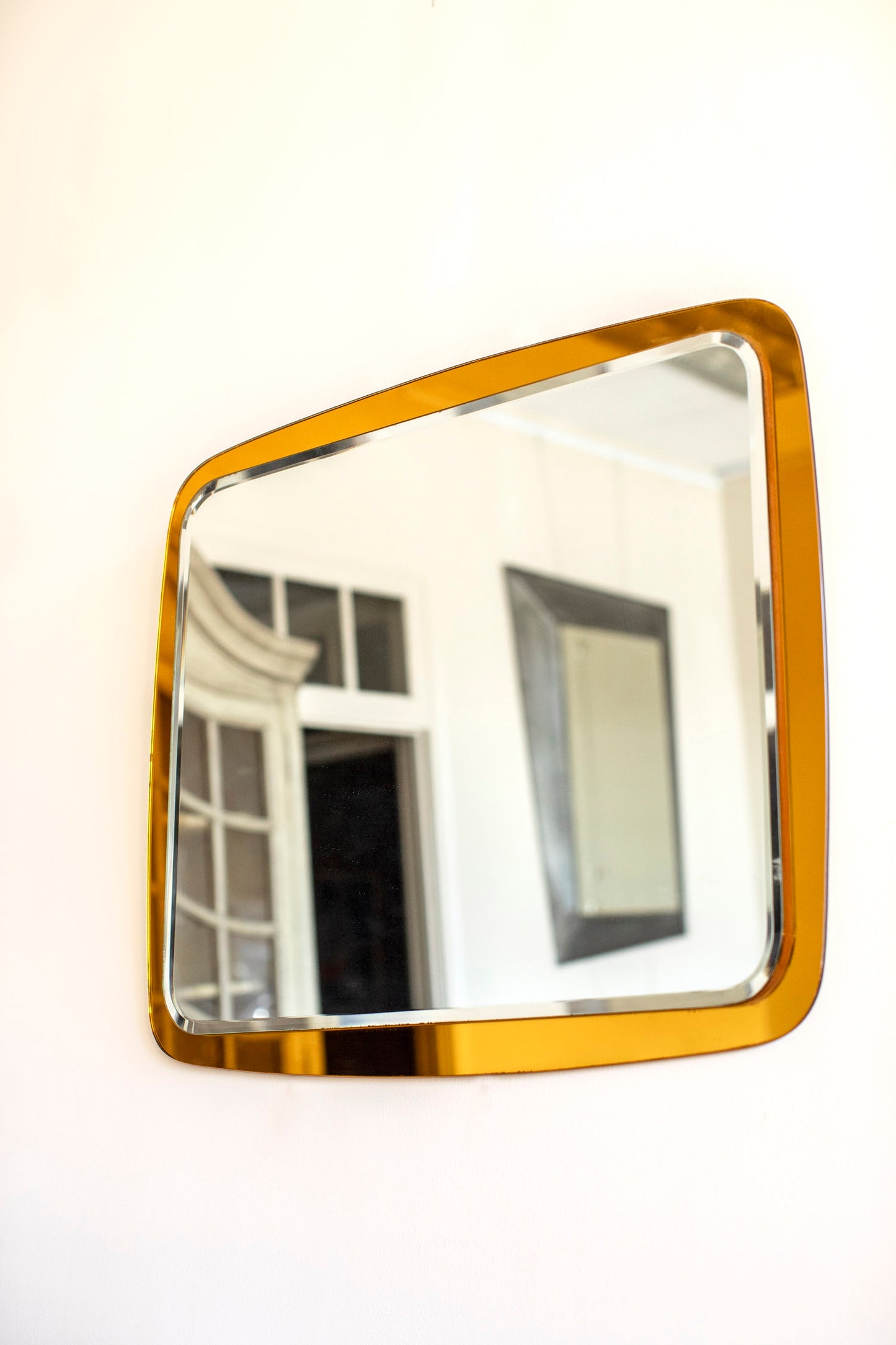 Mid Century Modern Orange Mirror