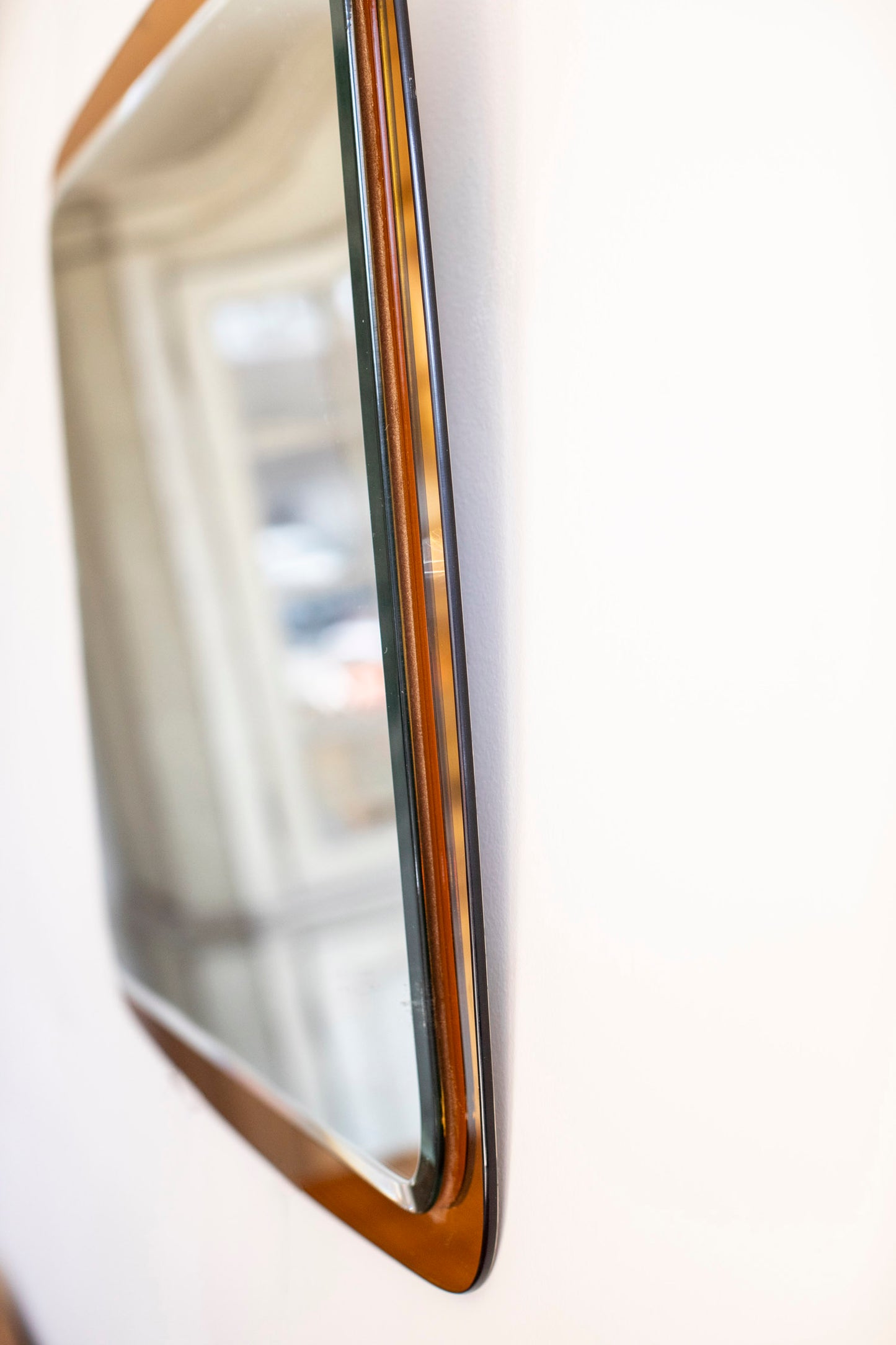 Mid Century Modern Orange Mirror
