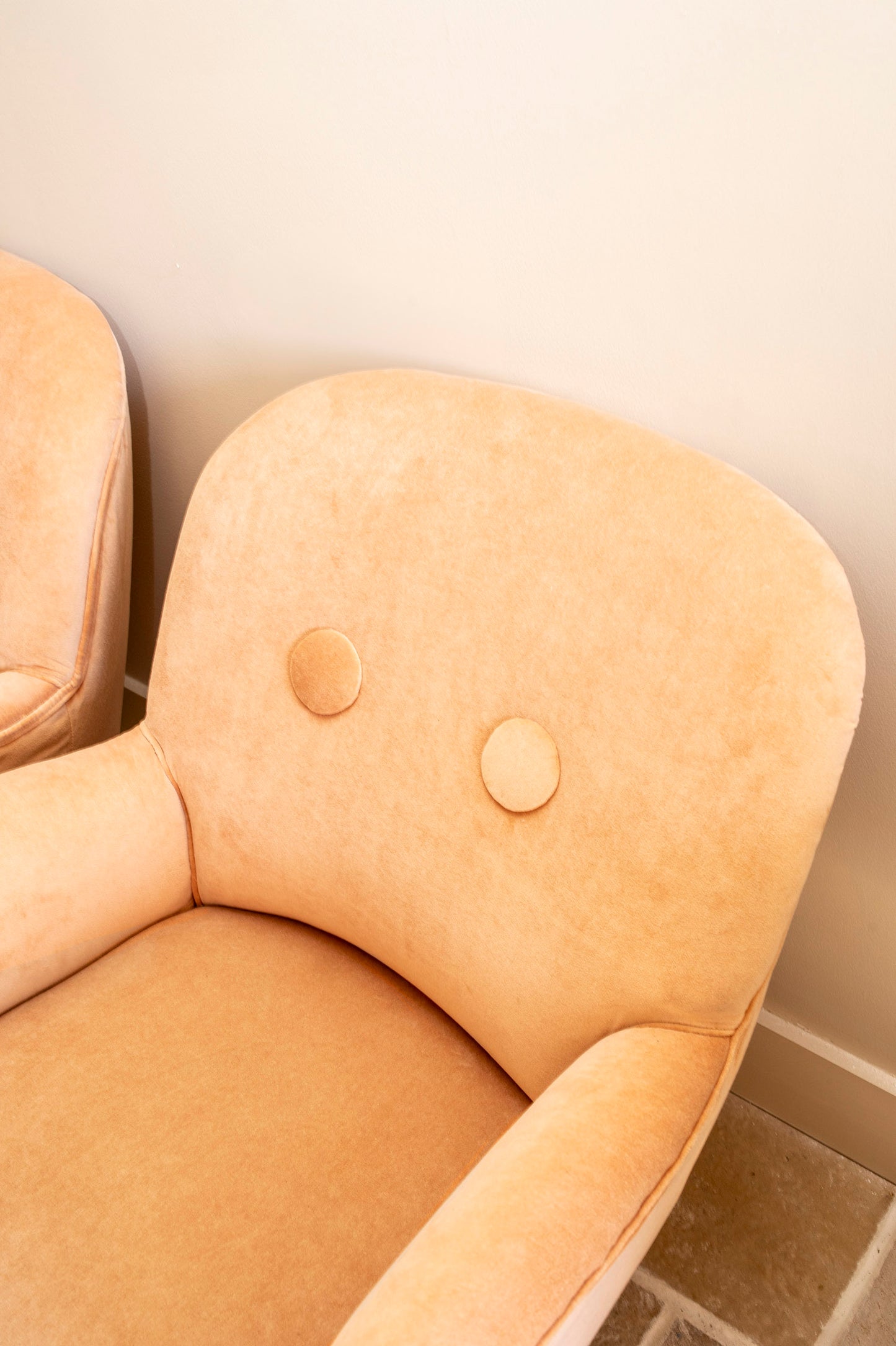Pair of Light Pink Berga Mobler Lounge Chairs