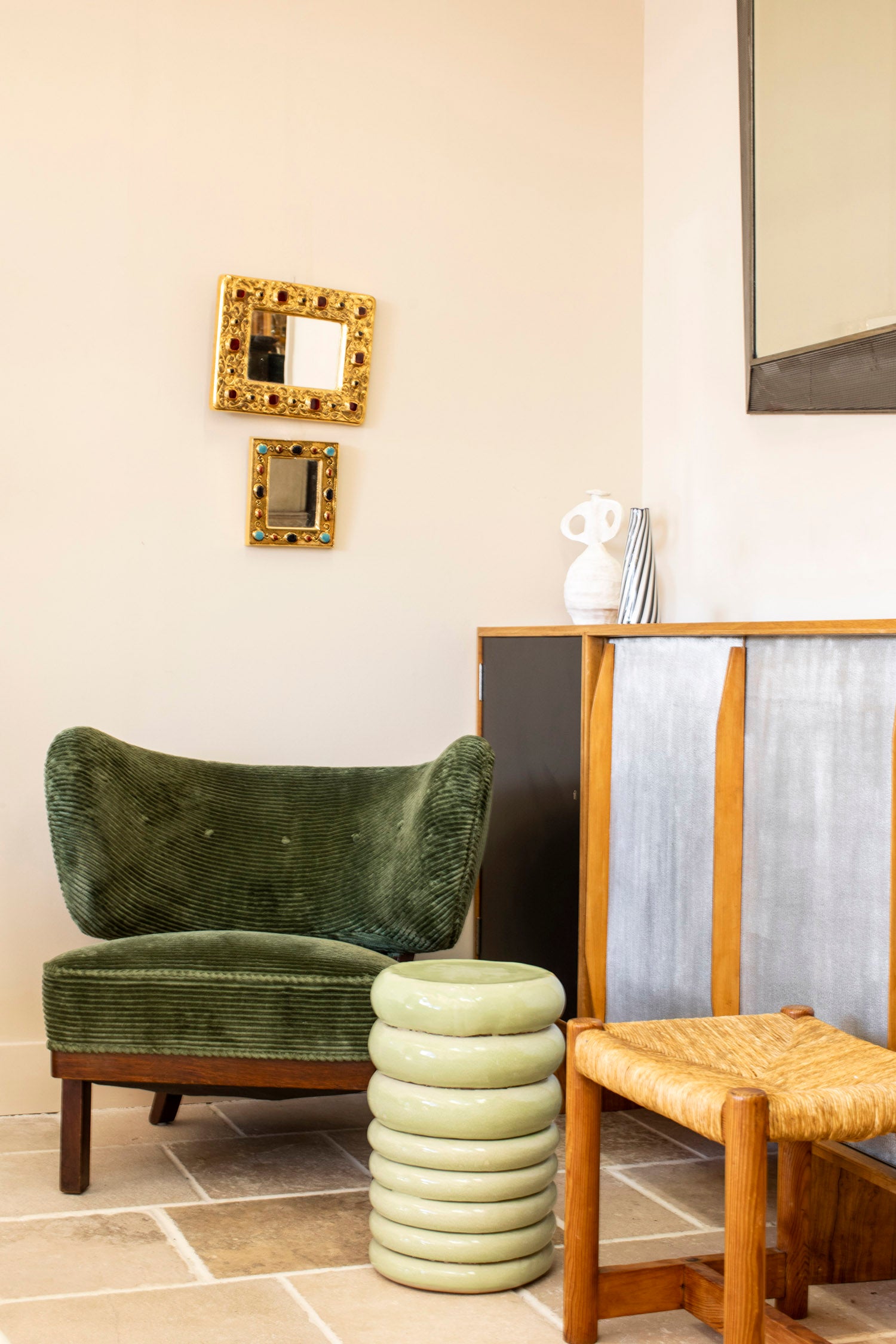 MCM Rush Stools in the Manner of Charlotte Perriand – Klover