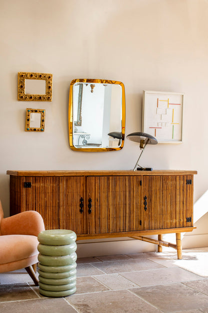 Mid Century Modern Orange Mirror