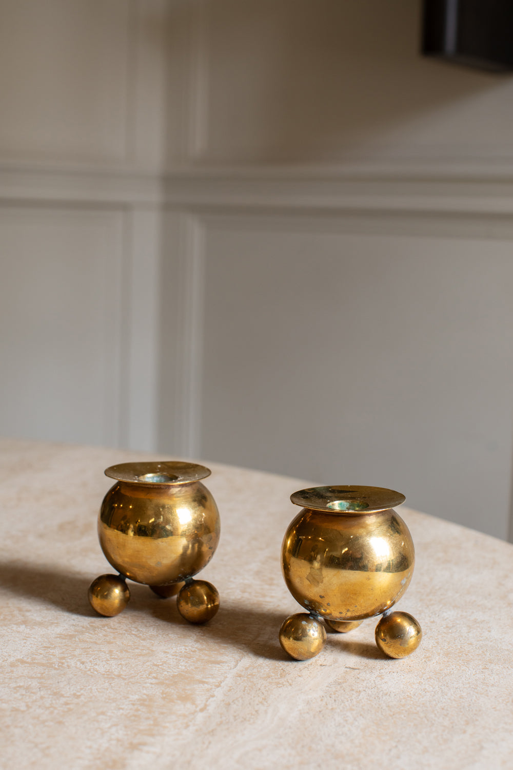 Gusums Bruk Spherical Candle Stick Holders