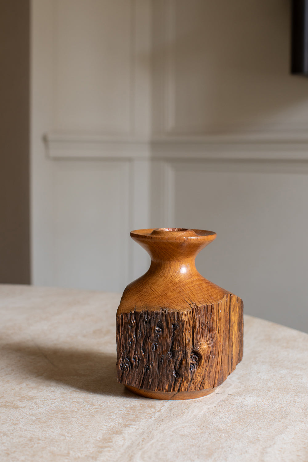 Wabi Sabi Style Wooden Candle Holder