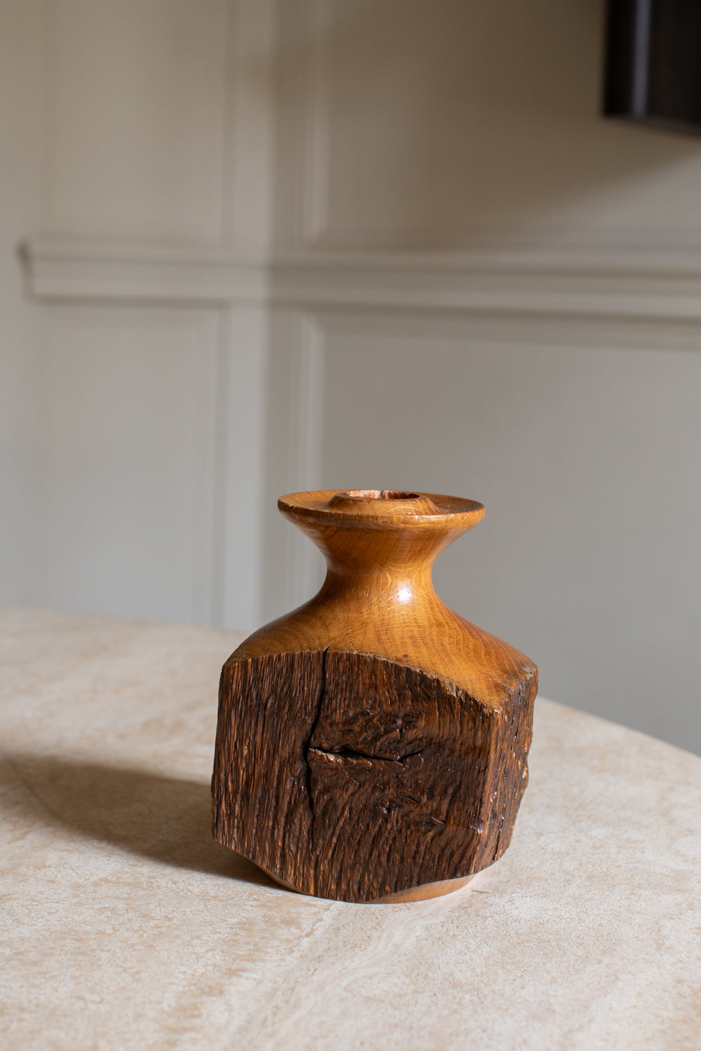 Wabi Sabi Style Wooden Candle Holder