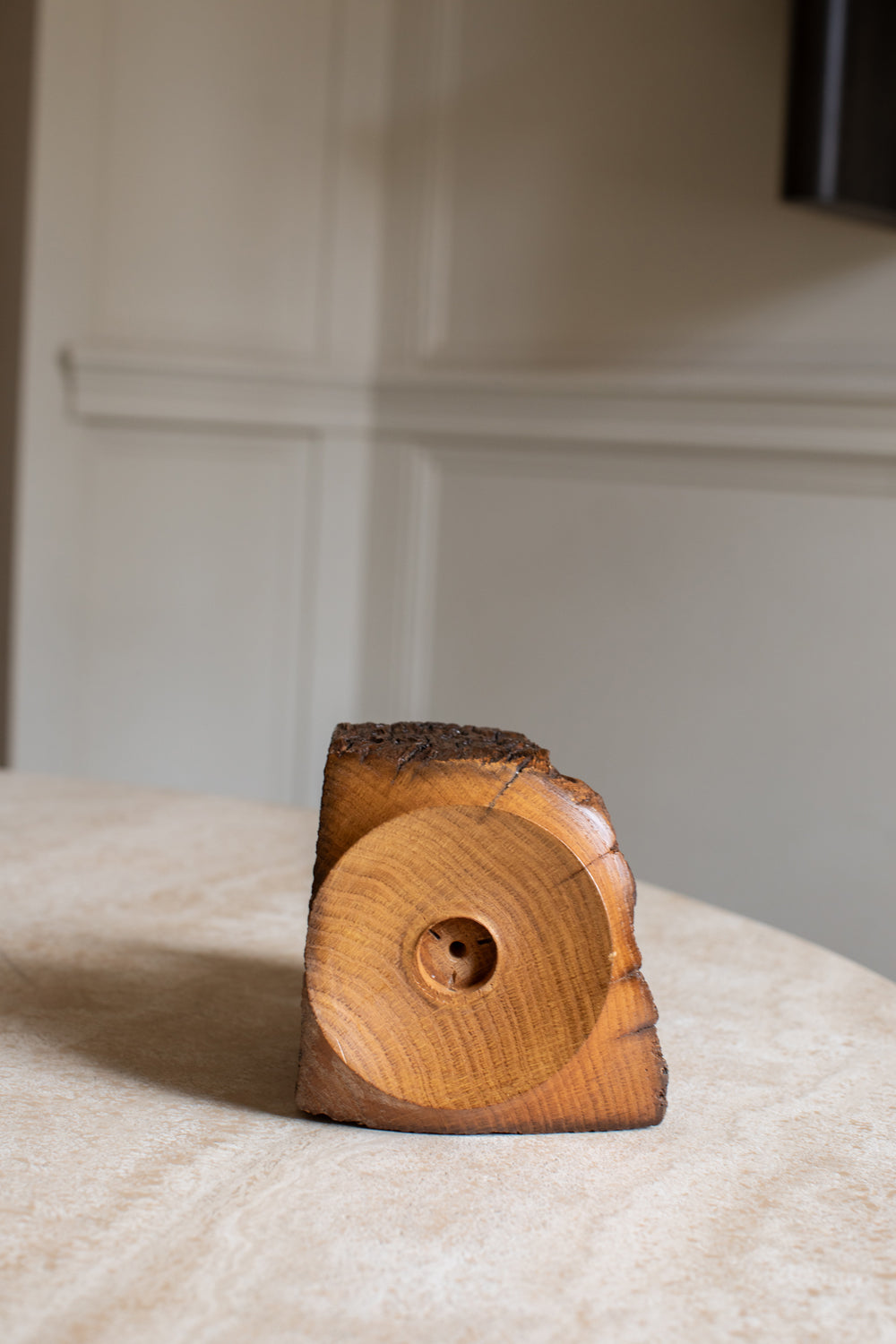 Wabi Sabi Style Wooden Candle Holder