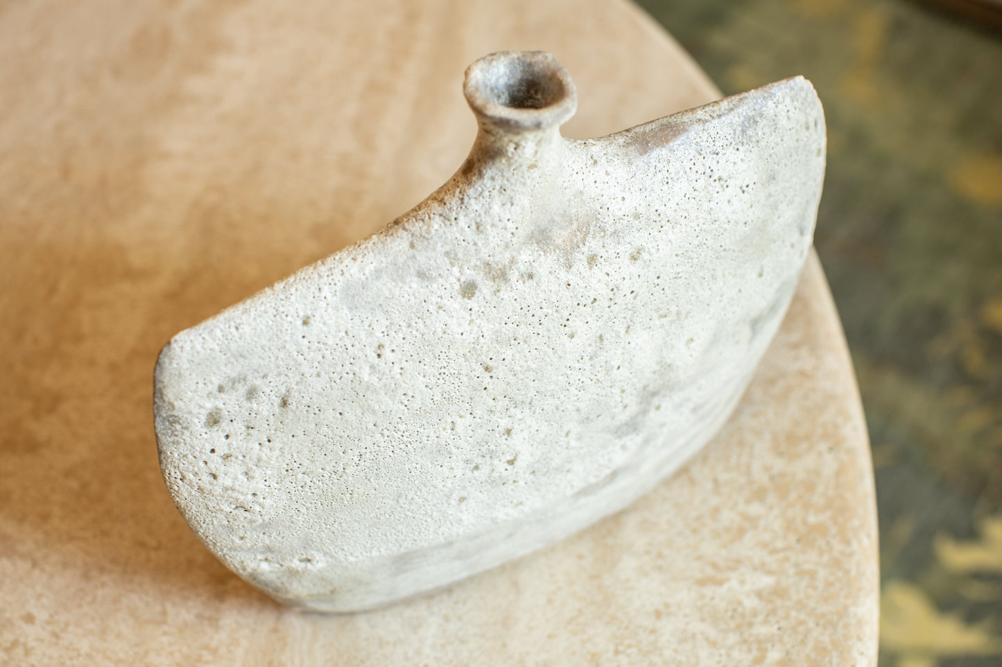 Statement Aged White Vessel