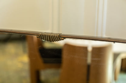 Mid Century Modern Brass Mirror in the Manner of Gio Ponti