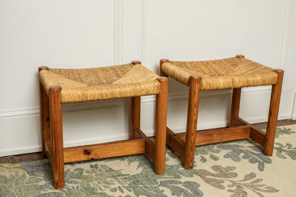 MCM Rush Stools in the Manner of Charlotte Perriand