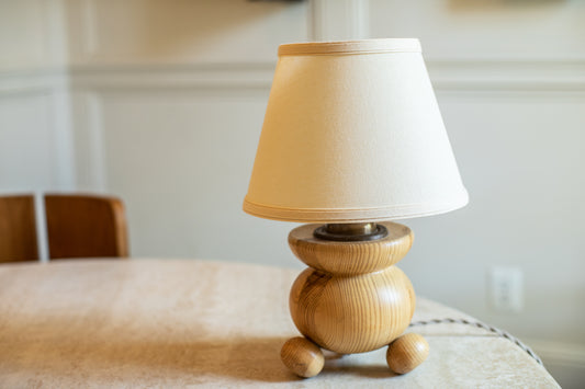 Swedish Wooden Globe Table Lamp