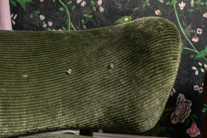 Otto Schultz Green Corduroy Lounge Chair