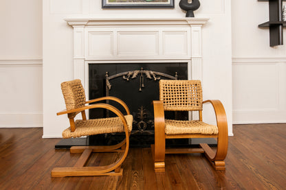 Audoux-Minet Low Slung Rope Chairs